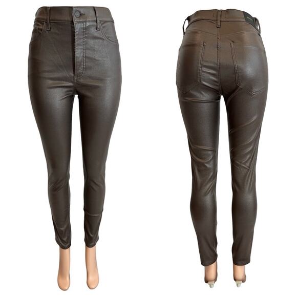 #39 EXPRESS SKINNY COATED SUPER HIGH RISE SZ 6 - Picture 5 of 15